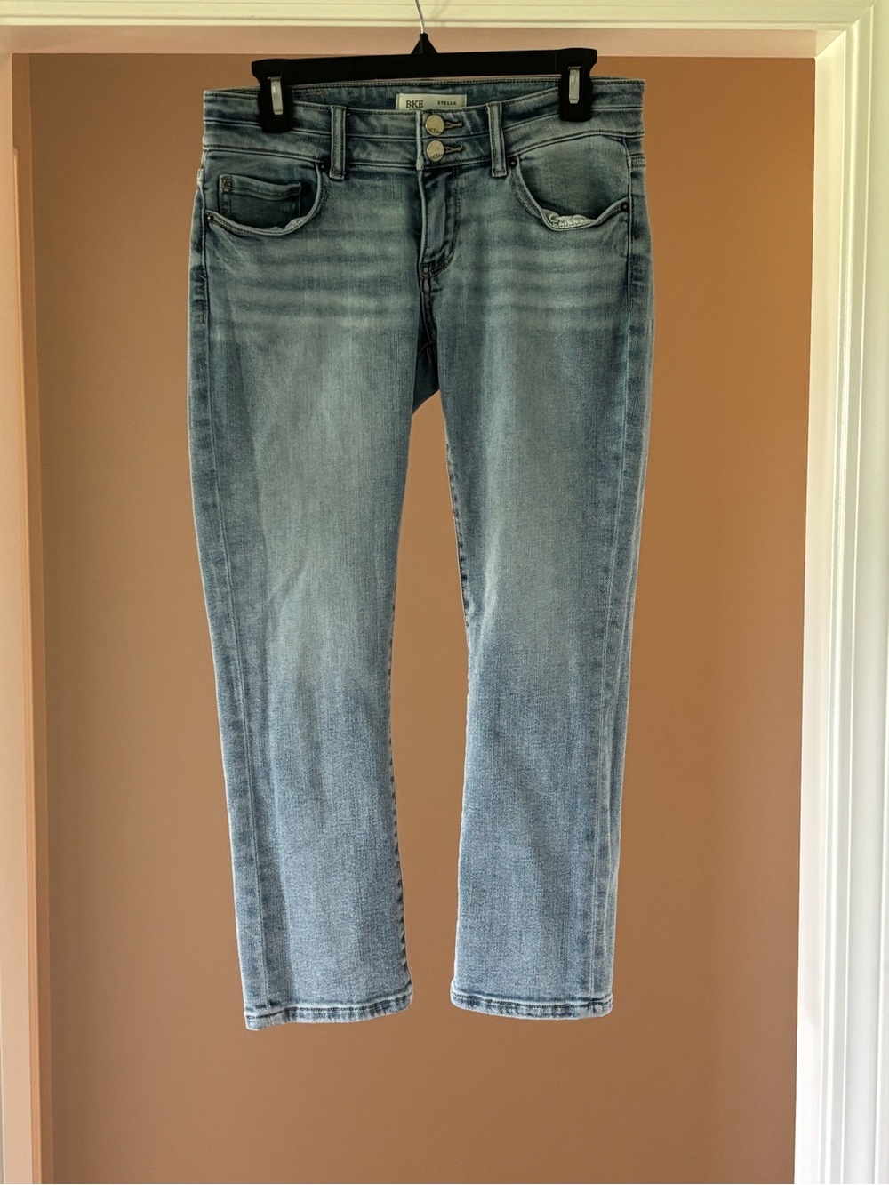 BKE Light Blue Low-Rise Stella Skinny Jeans